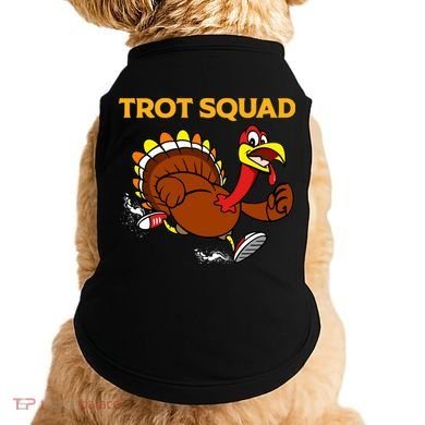 Pilgrim Trot Squad Gift Happy Thanksgiving Turkey Day Cool Gift Doggie Tank