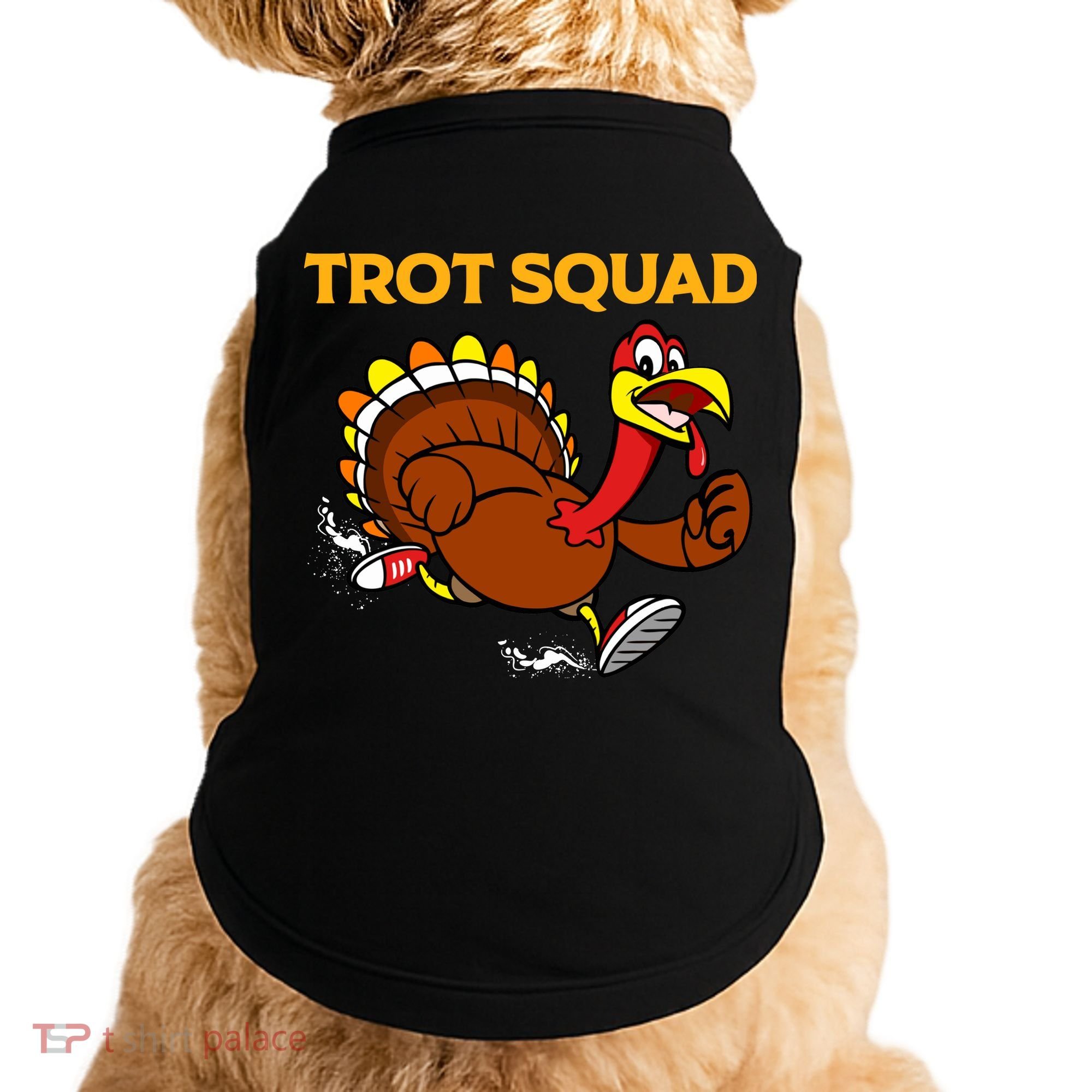 Pilgrim Trot Squad Gift Happy Thanksgiving Turkey Day Cool Gift Doggie Tank