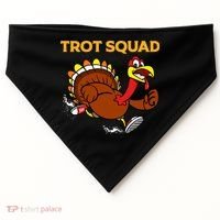 Pilgrim Trot Squad Gift Happy Thanksgiving Turkey Day Cool Gift USA-Made Doggie Bandana thumb 0