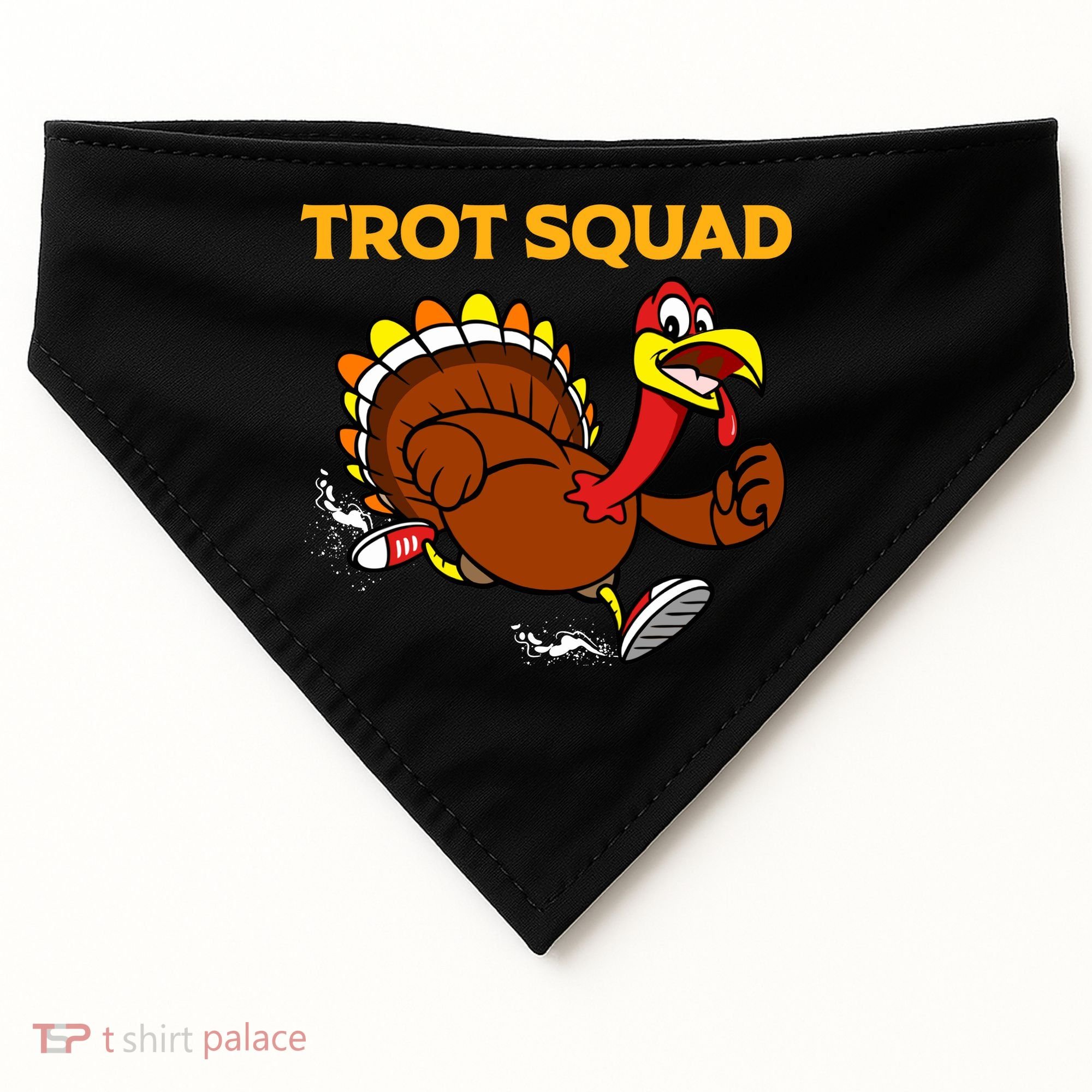 Pilgrim Trot Squad Gift Happy Thanksgiving Turkey Day Cool Gift USA-Made Doggie Bandana
