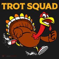 Pilgrim Trot Squad Gift Happy Thanksgiving Turkey Day Cool Gift USA-Made Doggie Bandana thumb 2