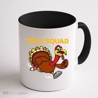 Pilgrim Trot Squad Gift Happy Thanksgiving Turkey Day Cool Gift Coffee Mug thumb 1