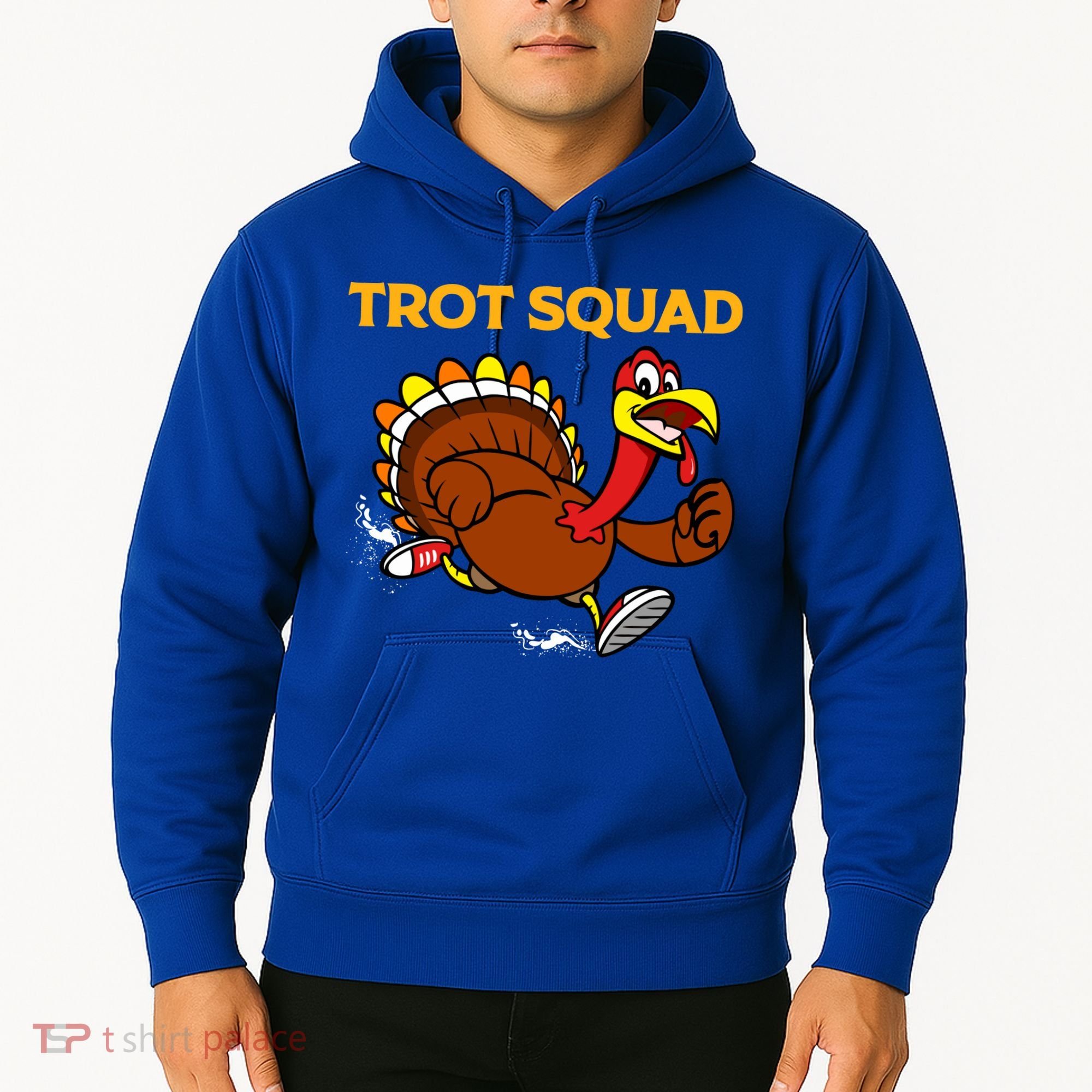 Pilgrim Trot Squad Gift Happy Thanksgiving Turkey Day Cool Gift Hoodie