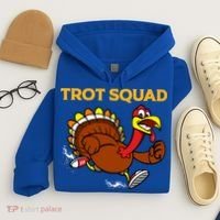Pilgrim Trot Squad Gift Happy Thanksgiving Turkey Day Cool Gift Hoodie thumb 4