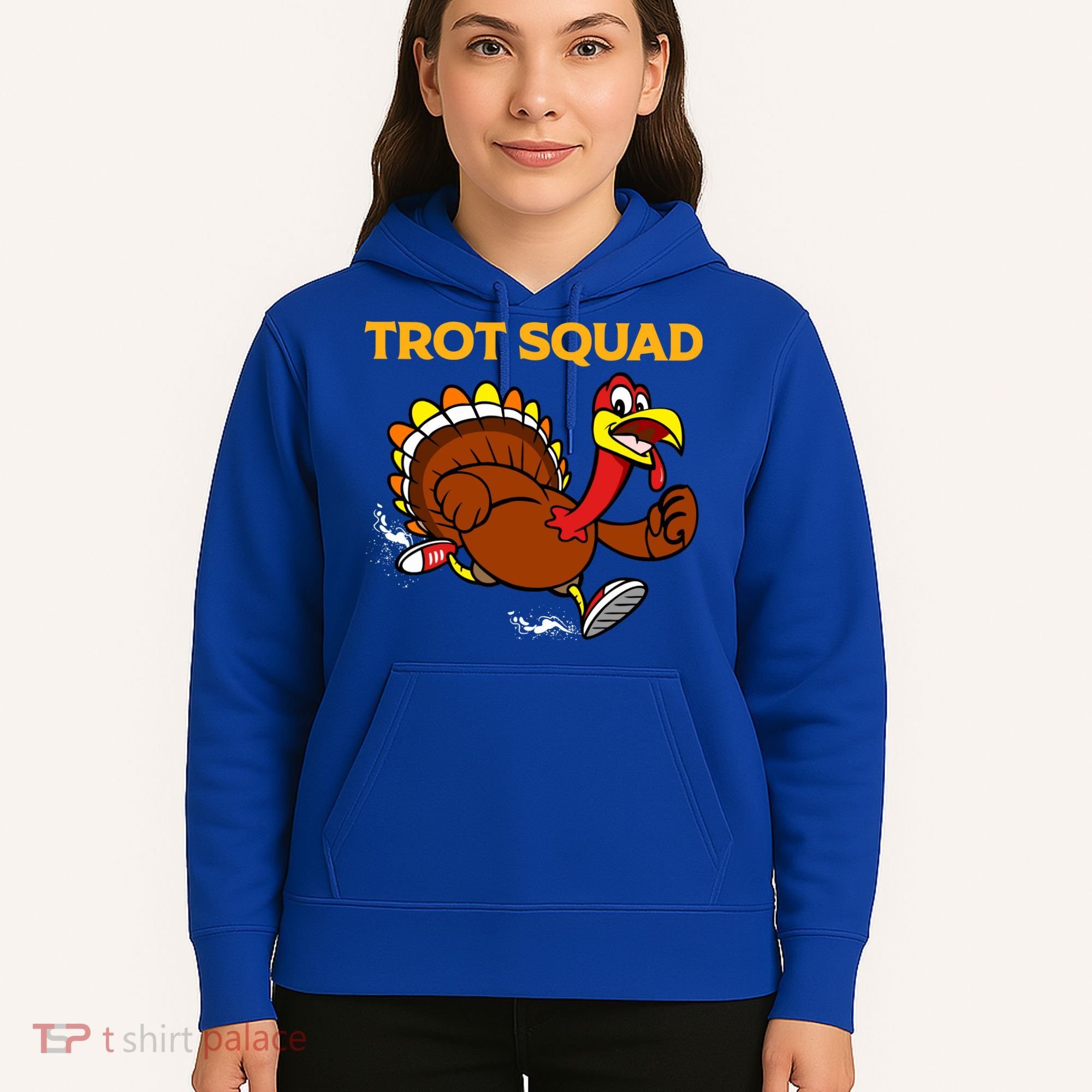 Pilgrim Trot Squad Gift Happy Thanksgiving Turkey Day Cool Gift Hoodie