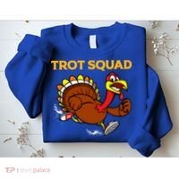 Pilgrim Trot Squad Gift Happy Thanksgiving Turkey Day Cool Gift Sweatshirt thumb 2