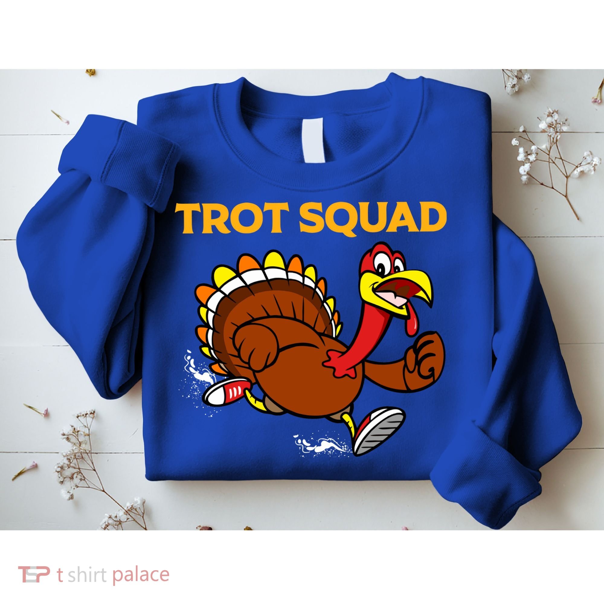 Pilgrim Trot Squad Gift Happy Thanksgiving Turkey Day Cool Gift Sweatshirt