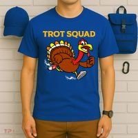 Pilgrim Trot Squad Gift Happy Thanksgiving Turkey Day Cool Gift T-Shirt thumb 6