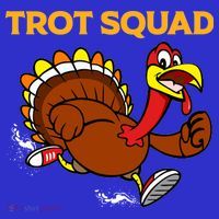 Pilgrim Trot Squad Gift Happy Thanksgiving Turkey Day Cool Gift Coaster thumb 2