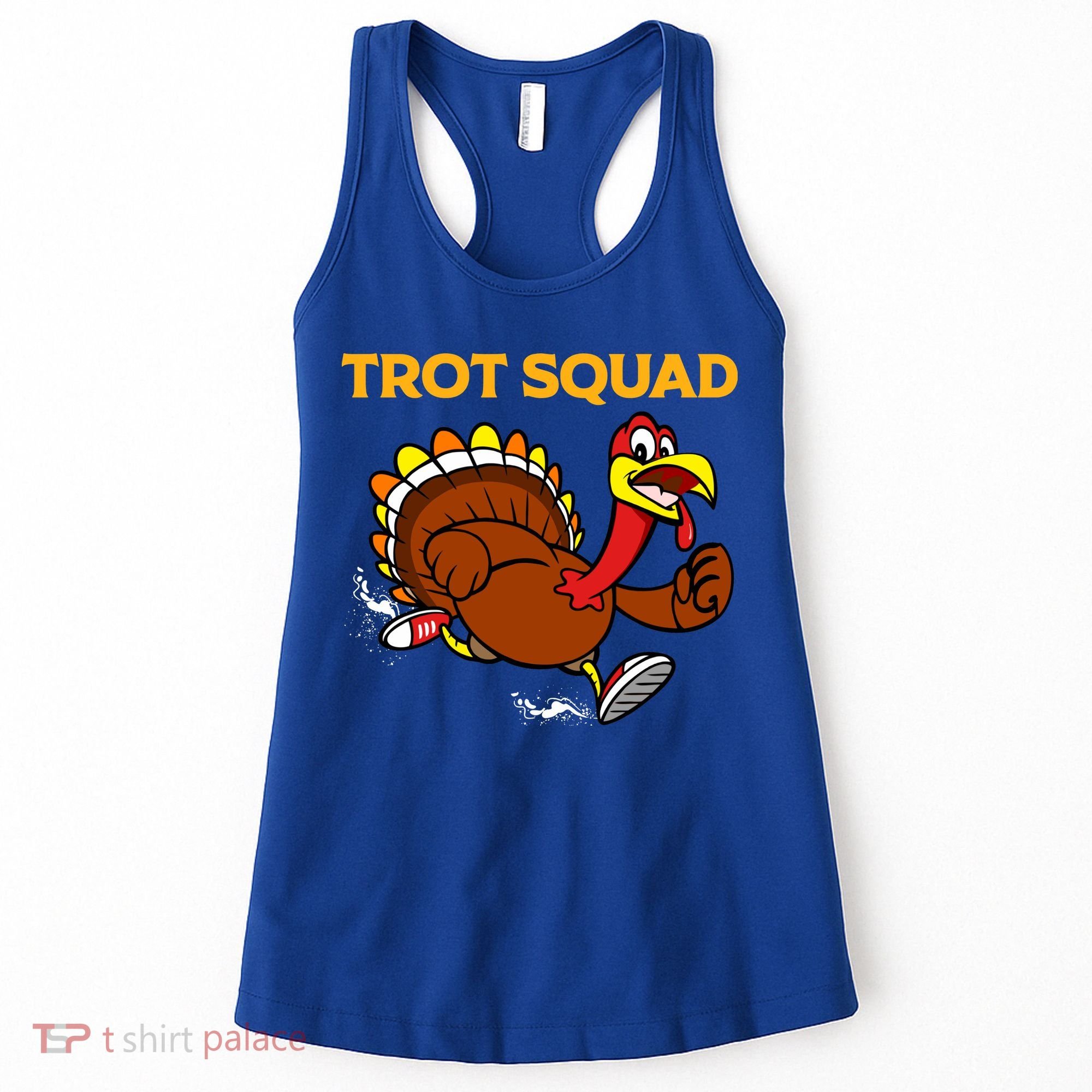 Pilgrim Trot Squad Gift Happy Thanksgiving Turkey Day Cool Gift Women's Tank Top
