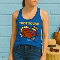 Pilgrim Trot Squad Gift Happy Thanksgiving Turkey Day Cool Gift Women's Tank Top thumb 2