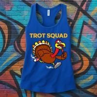 Pilgrim Trot Squad Gift Happy Thanksgiving Turkey Day Cool Gift Women's Tank Top thumb 3