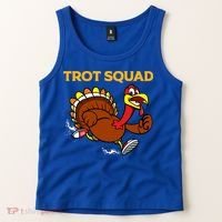 Pilgrim Trot Squad Gift Happy Thanksgiving Turkey Day Cool Gift Tank Top thumb 2