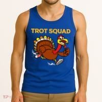 Pilgrim Trot Squad Gift Happy Thanksgiving Turkey Day Cool Gift Tank Top thumb 3