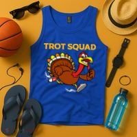 Pilgrim Trot Squad Gift Happy Thanksgiving Turkey Day Cool Gift Tank Top thumb 4