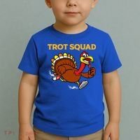 Pilgrim Trot Squad Gift Happy Thanksgiving Turkey Day Cool Gift Toddler T-Shirt thumb 2