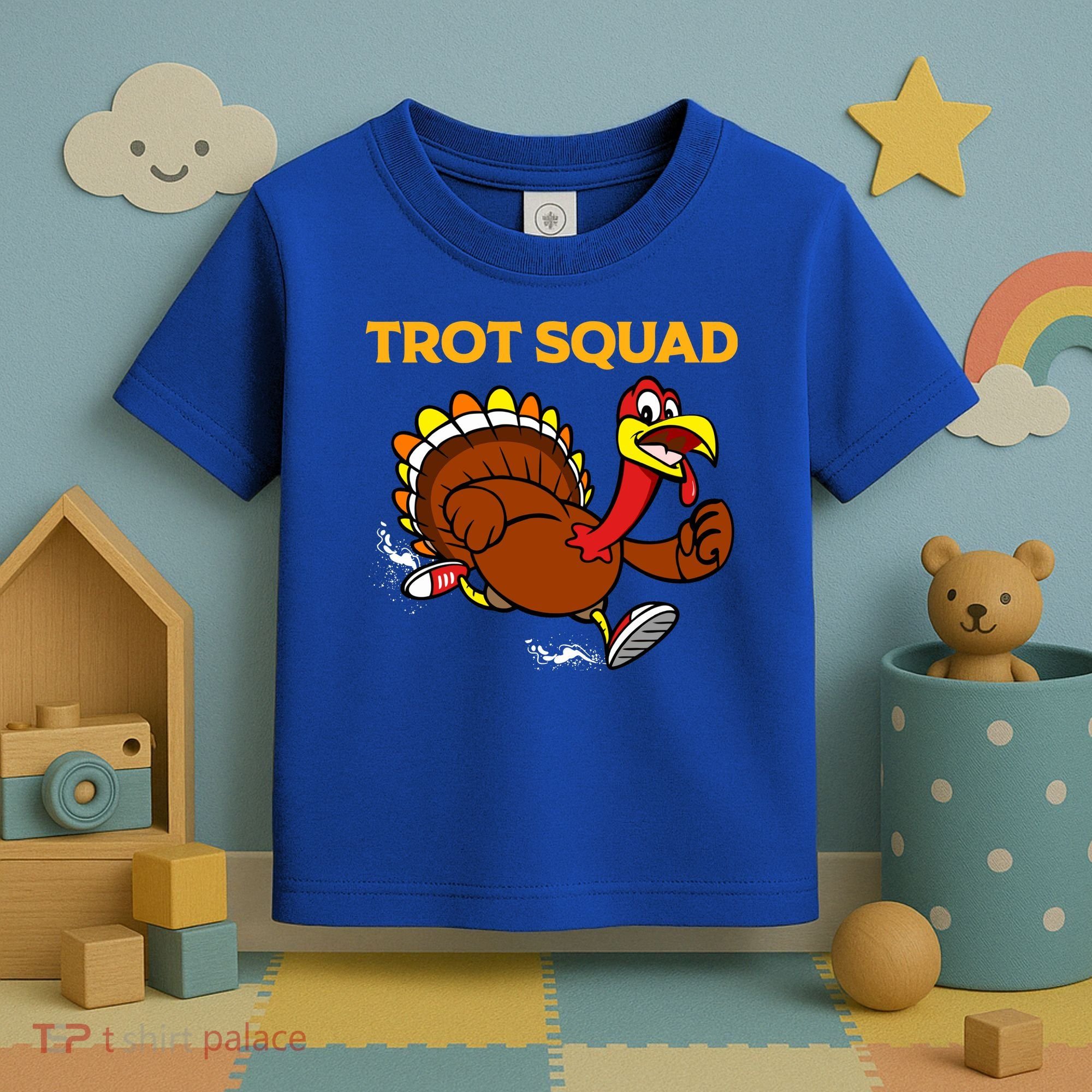 Pilgrim Trot Squad Gift Happy Thanksgiving Turkey Day Cool Gift Toddler T-Shirt