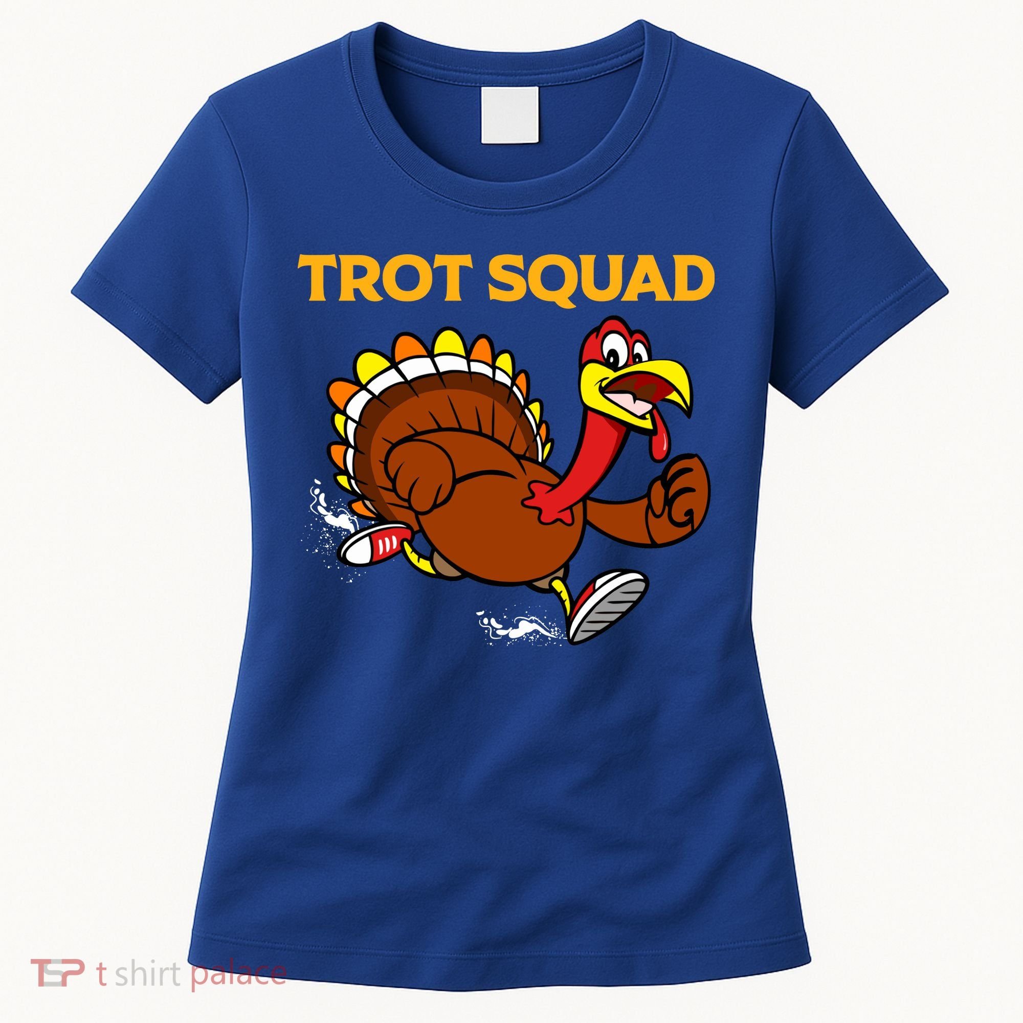 Pilgrim Trot Squad Gift Happy Thanksgiving Turkey Day Cool Gift Women's T-Shirt