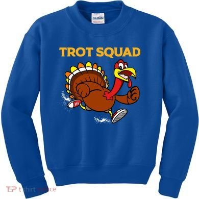Pilgrim Trot Squad Gift Happy Thanksgiving Turkey Day Cool Gift Kids Sweatshirt