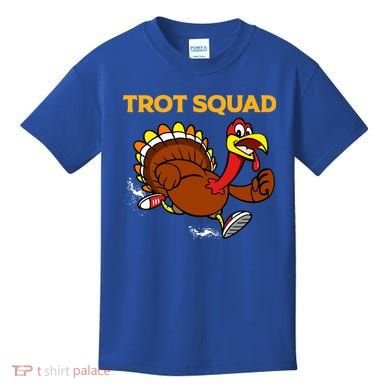 Pilgrim Trot Squad Gift Happy Thanksgiving Turkey Day Cool Gift Kids T-Shirt