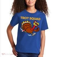 Pilgrim Trot Squad Gift Happy Thanksgiving Turkey Day Cool Gift Kids T-Shirt thumb 2