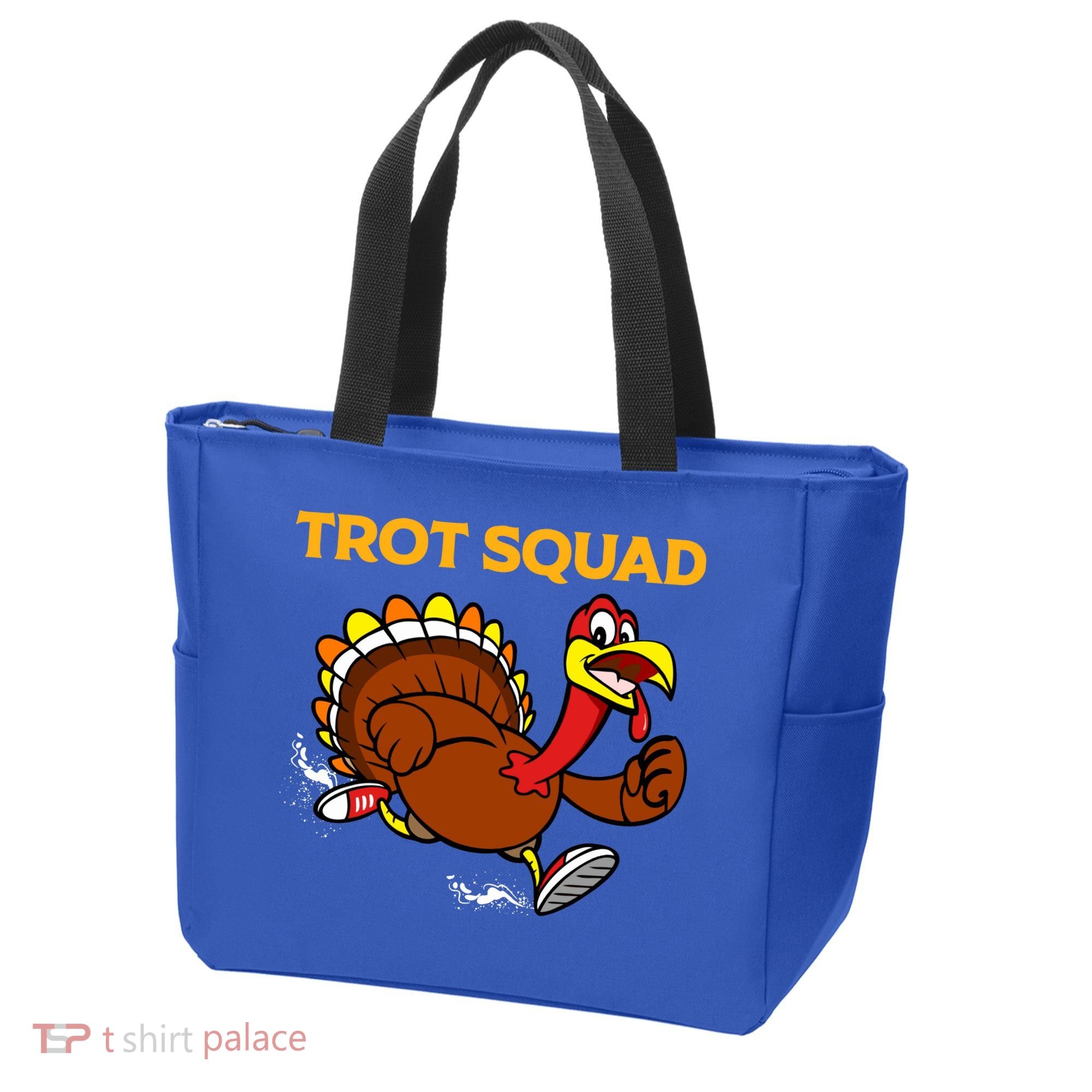 Pilgrim Trot Squad Gift Happy Thanksgiving Turkey Day Cool Gift Tote Bag