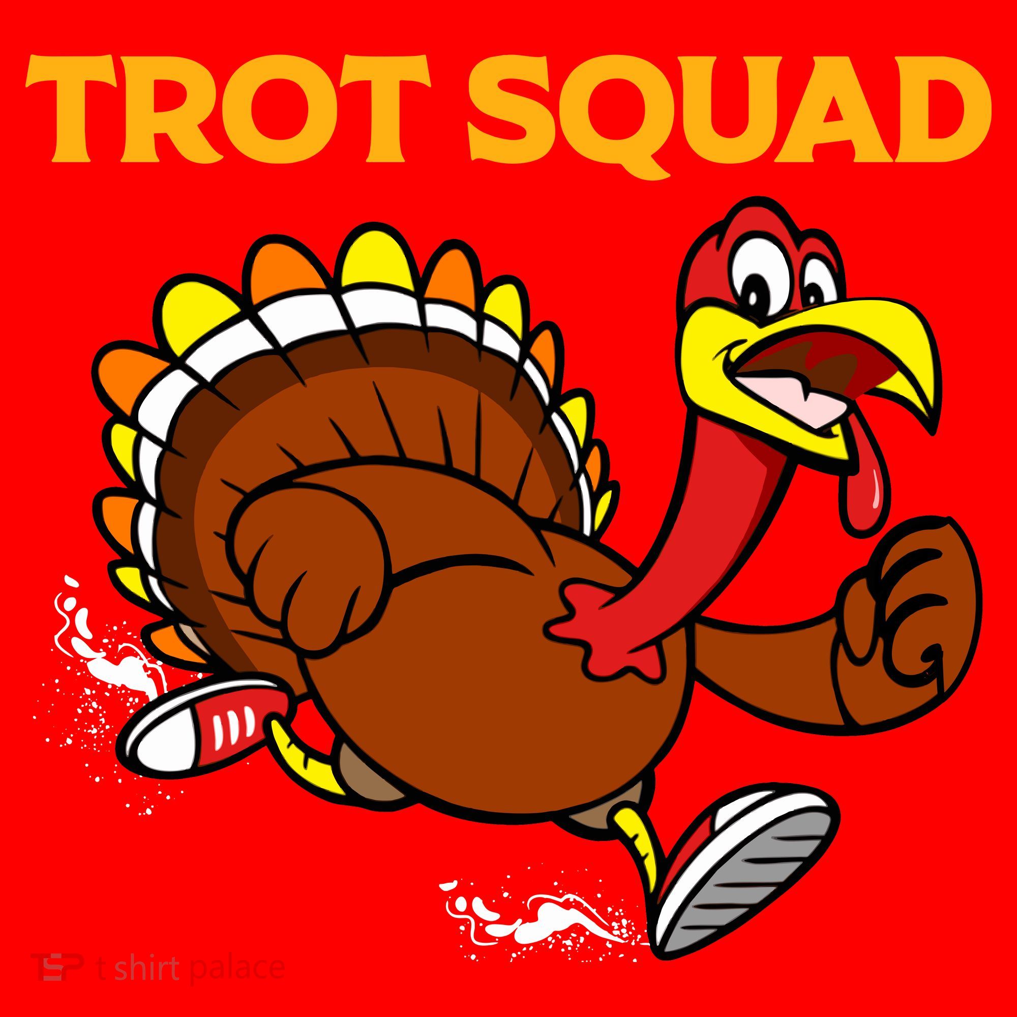 Pilgrim Trot Squad Gift Happy Thanksgiving Turkey Day Cool Gift Santa Hat