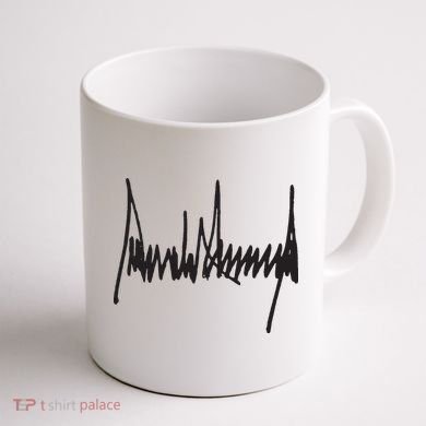 President Trump Signature Coffee Mug back