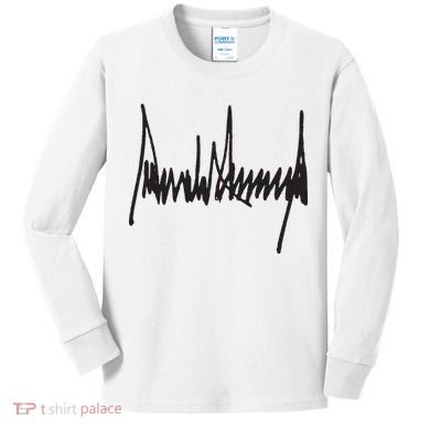 President Trump Signature Kids Long Sleeve Shirt