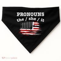Pronouns The She It USA-Made Doggie Bandana thumb 0