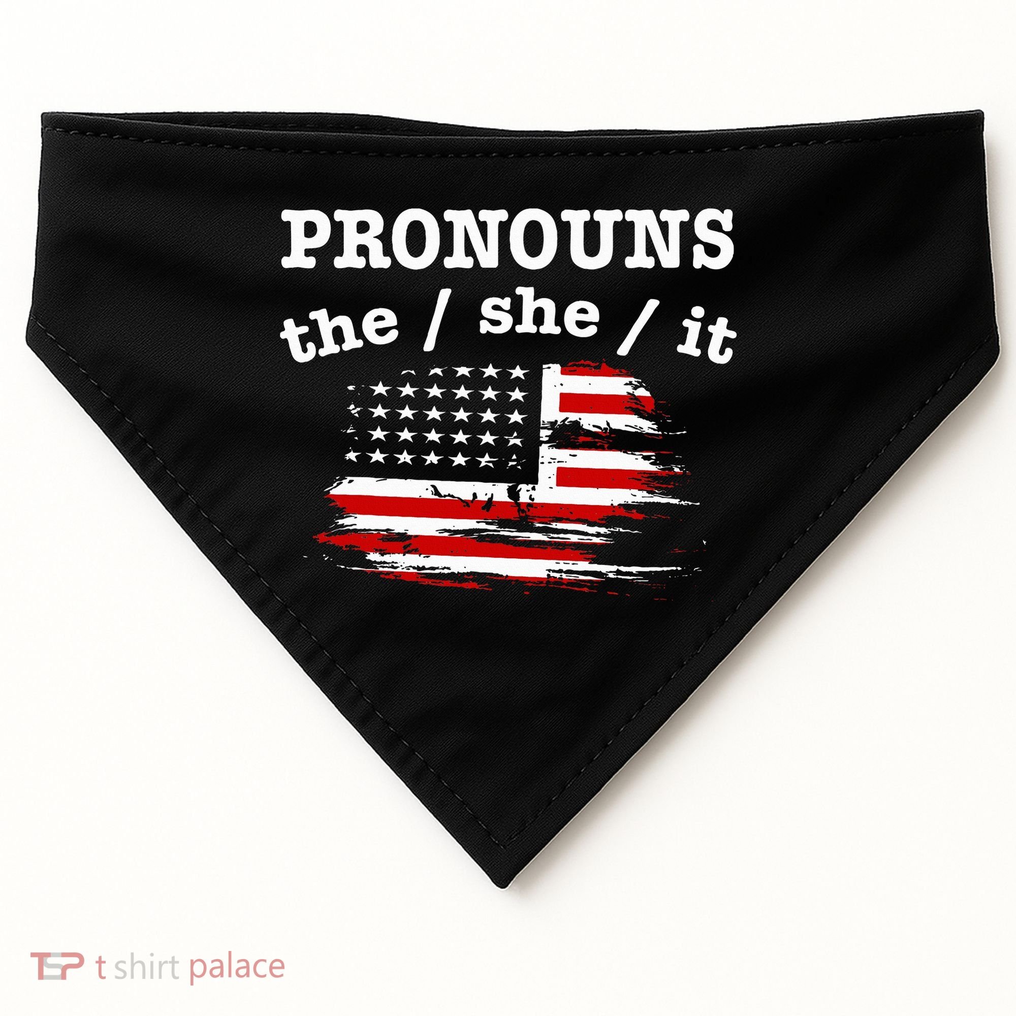 Pronouns The She It USA-Made Doggie Bandana