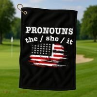 Pronouns The She It Golf Towel thumb 1