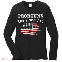 Pronouns The She It Women's Long Sleeve Shirt thumb 0