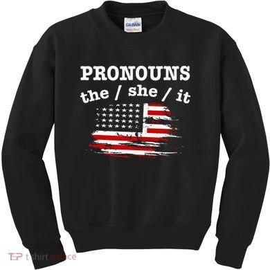 Pronouns The She It Kids Sweatshirt