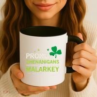 Prone To Shenanigans And Malarkey Funny Ireland Leprechaun Irish Gift Coffee Mug thumb 3