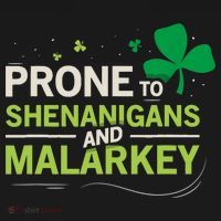 Prone To Shenanigans And Malarkey Funny Ireland Leprechaun Irish Gift Women's Hoodie thumb 2