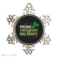 Prone To Shenanigans And Malarkey Funny Ireland Leprechaun Irish Gift Ornament thumb 0