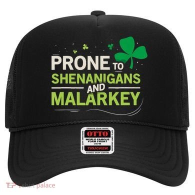 Prone To Shenanigans And Malarkey Funny Ireland Leprechaun Irish Gift Hat