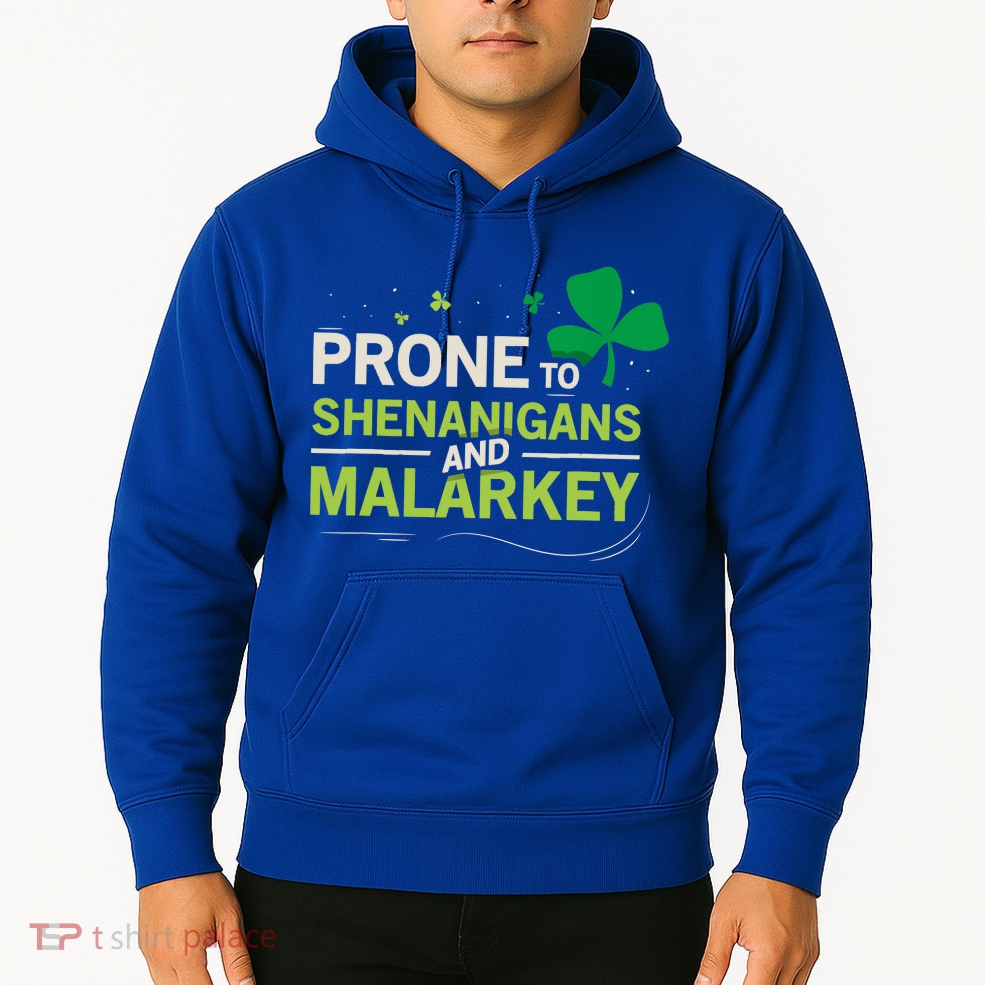 Prone To Shenanigans And Malarkey Funny Ireland Leprechaun Irish Gift Hoodie