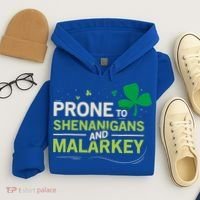 Prone To Shenanigans And Malarkey Funny Ireland Leprechaun Irish Gift Hoodie thumb 4