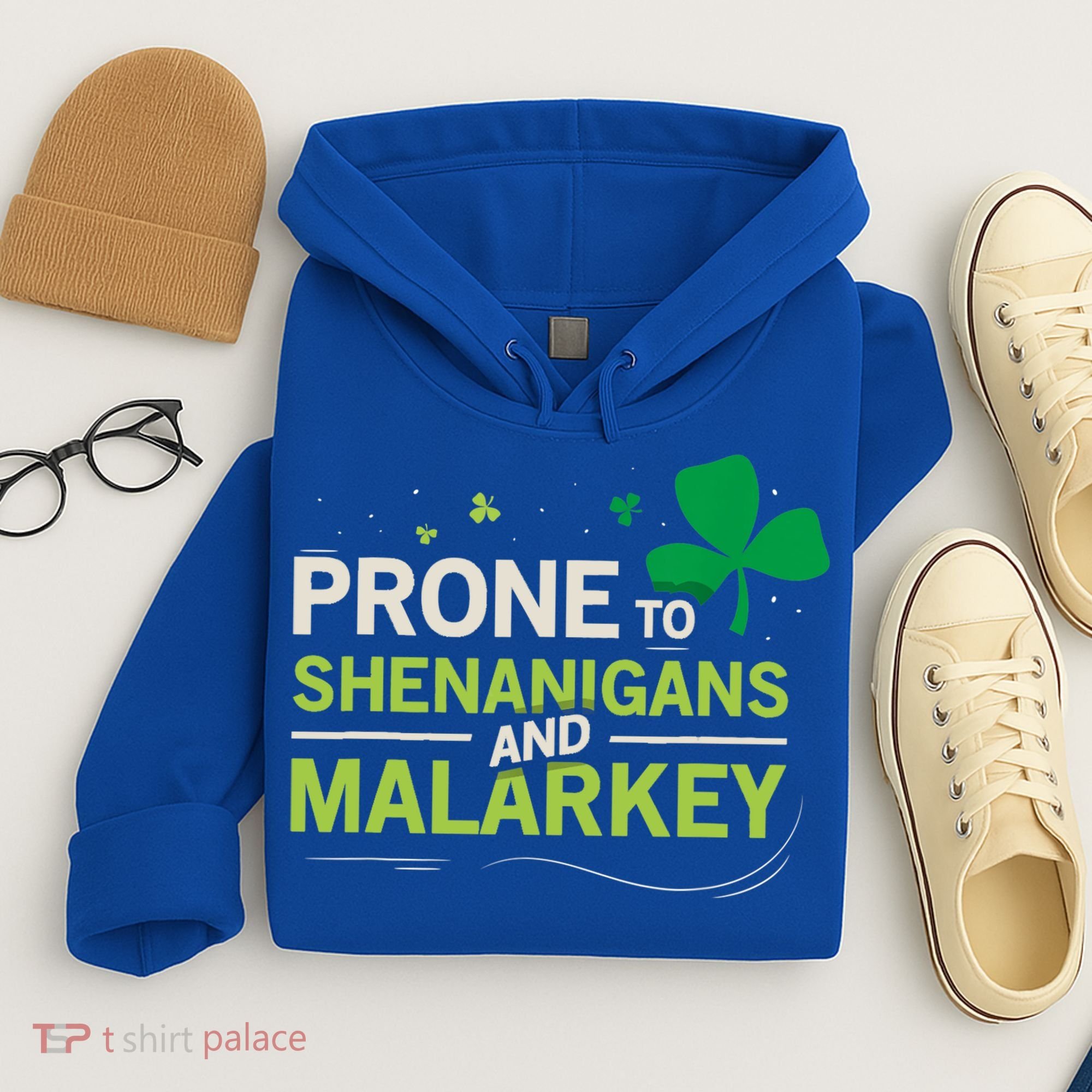 Prone To Shenanigans And Malarkey Funny Ireland Leprechaun Irish Gift Hoodie