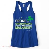 Prone To Shenanigans And Malarkey Funny Ireland Leprechaun Irish Gift Women's Tank Top thumb 0