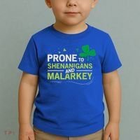 Prone To Shenanigans And Malarkey Funny Ireland Leprechaun Irish Gift Toddler T-Shirt thumb 2
