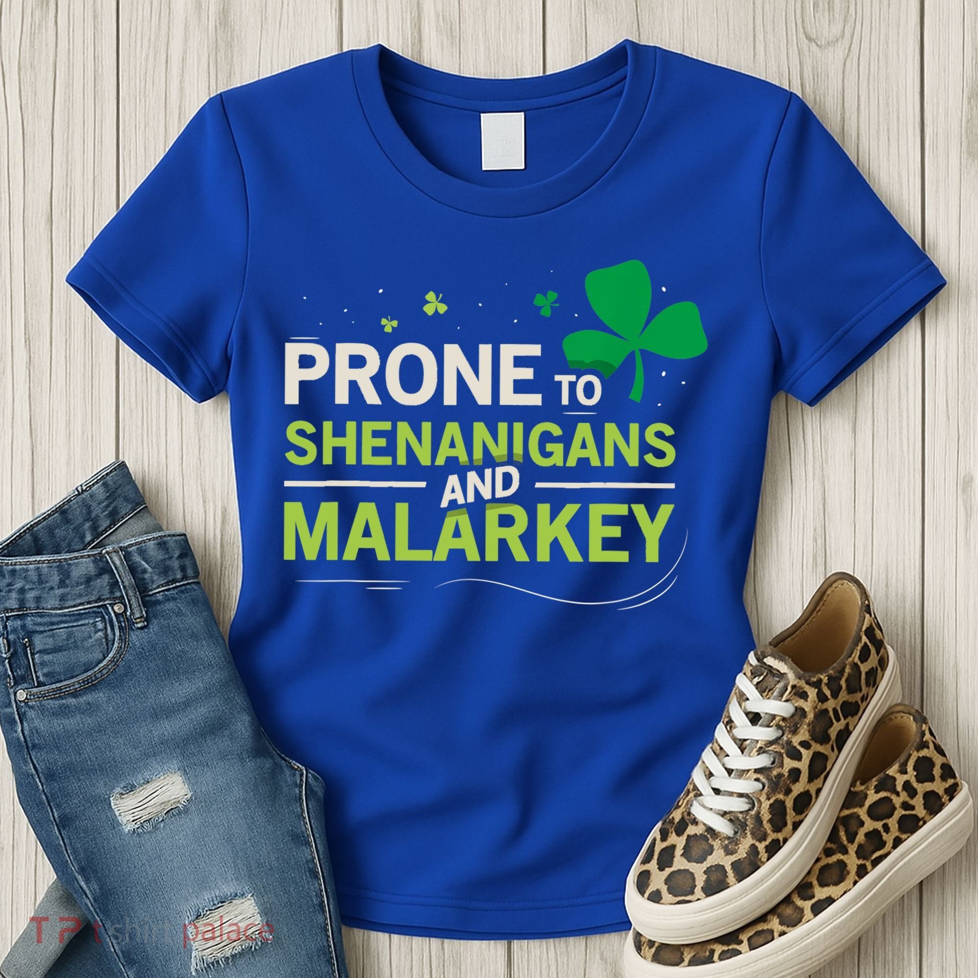 Prone To Shenanigans And Malarkey Funny Ireland Leprechaun Irish Gift Women's T-Shirt