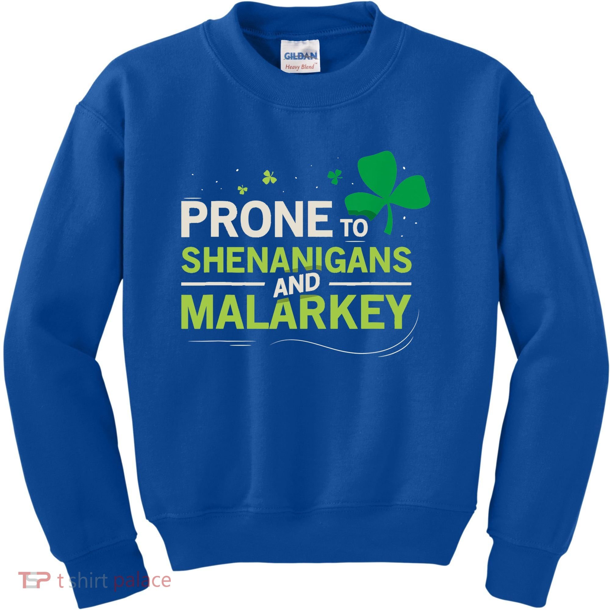 Prone To Shenanigans And Malarkey Funny Ireland Leprechaun Irish Gift Kids Sweatshirt