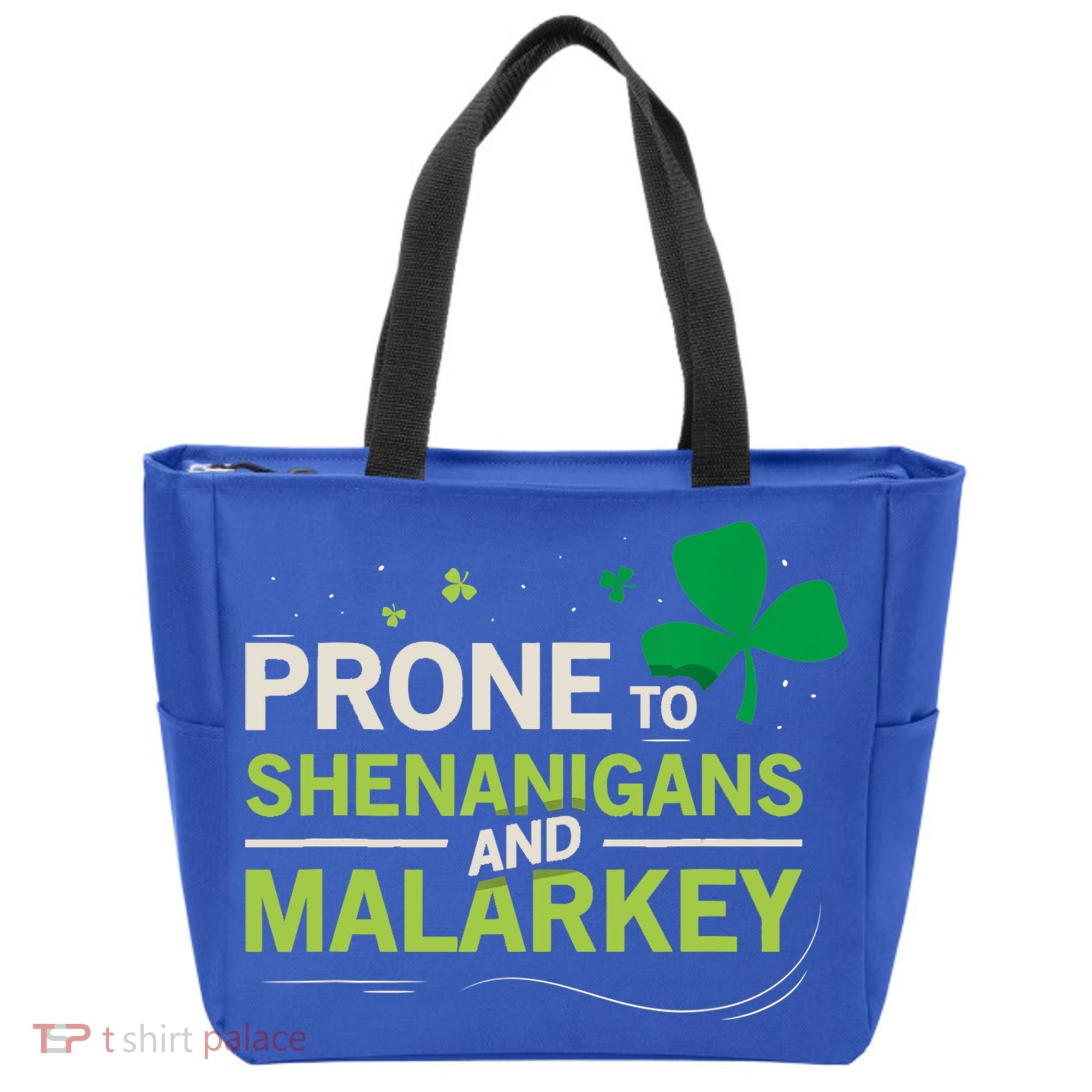 Prone To Shenanigans And Malarkey Funny Ireland Leprechaun Irish Gift Tote Bag