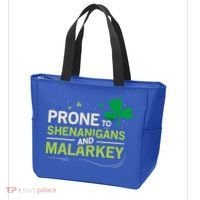 Prone To Shenanigans And Malarkey Funny Ireland Leprechaun Irish Gift Tote Bag thumb 3