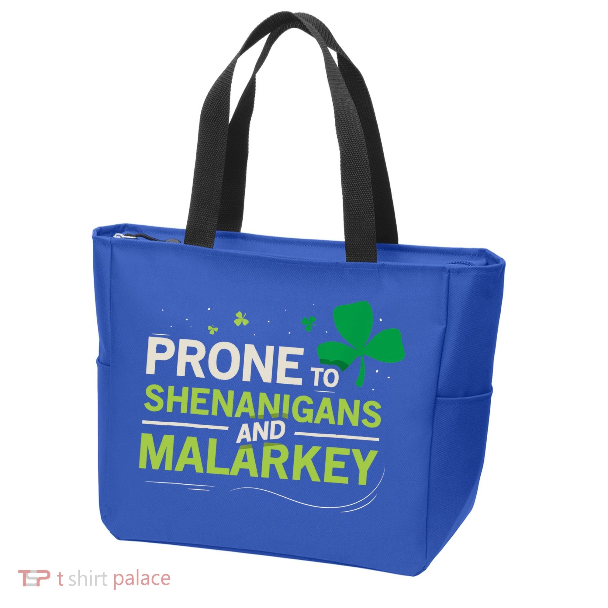 Prone To Shenanigans And Malarkey Funny Ireland Leprechaun Irish Gift Tote Bag