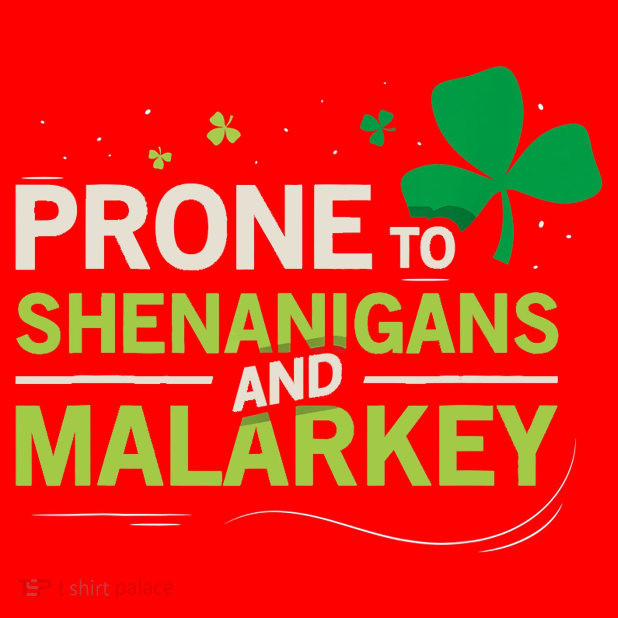 Prone To Shenanigans And Malarkey Funny Ireland Leprechaun Irish Gift Santa Hat
