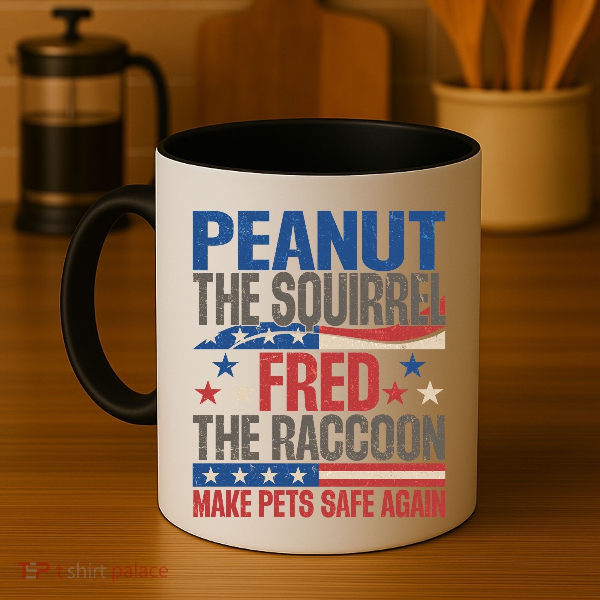Peanut The Squirrel Fred The Raccoon Make Pets Safe Again Coffee Mug